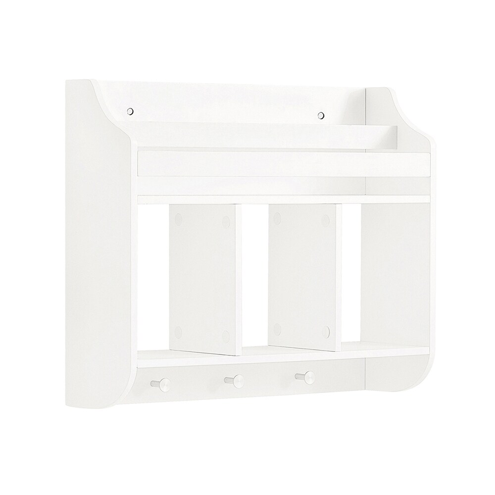 SoBuy Kinderregal mit 4 F&auml;chern Wei&szlig; 60x18x51cm Funktional 