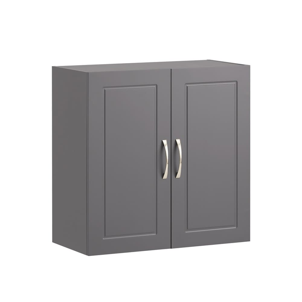 SoBuy H&auml;ngeschrank mit 2 T&uuml;ren Dunkelgrau 60x30x60cm Modern 