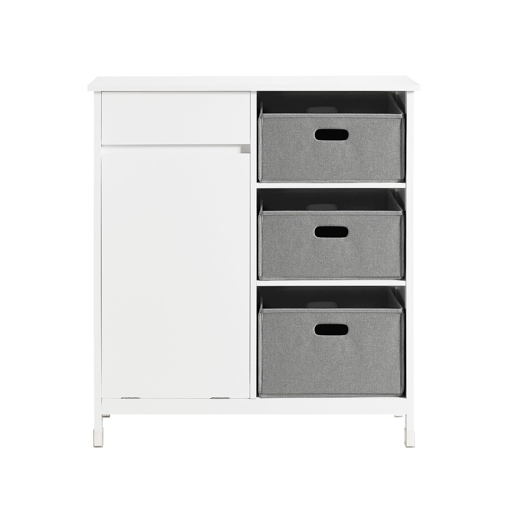 SoBuy W&auml;scheschrank mit 1 Schublade Wei&szlig; 80x38x90cm Funktional 