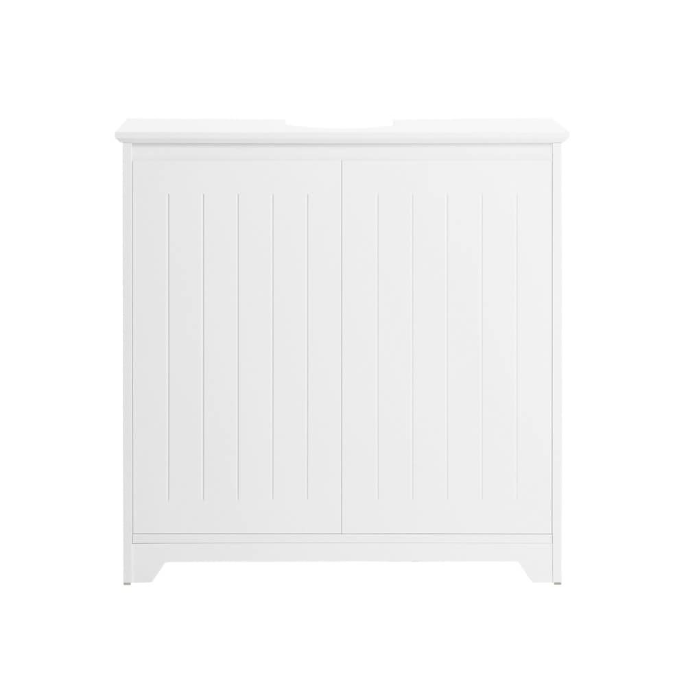 SoBuy Waschbeckenunterschrank mit 2 T&uuml;ren Wei&szlig; 60x30x60cm Modern 