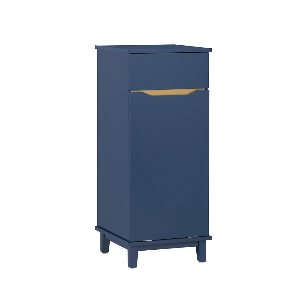 SoBuy W&auml;scheschrank mit 1 Schublade Blau 40x40x95cm Modern 