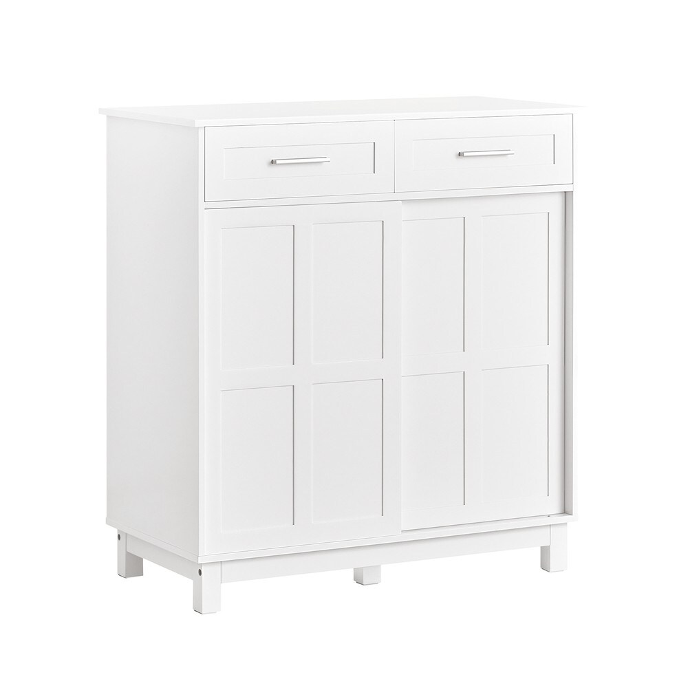 SoBuy Sideboard mit einer Schublade Wei&szlig; 80x40x85cm Modern 