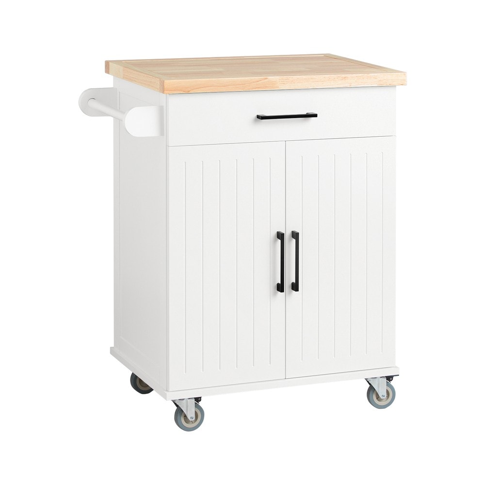 SoBuy K&uuml;chenwagen mit 1 Schublade Holzfarbe 74x45,6x91cm Modern 