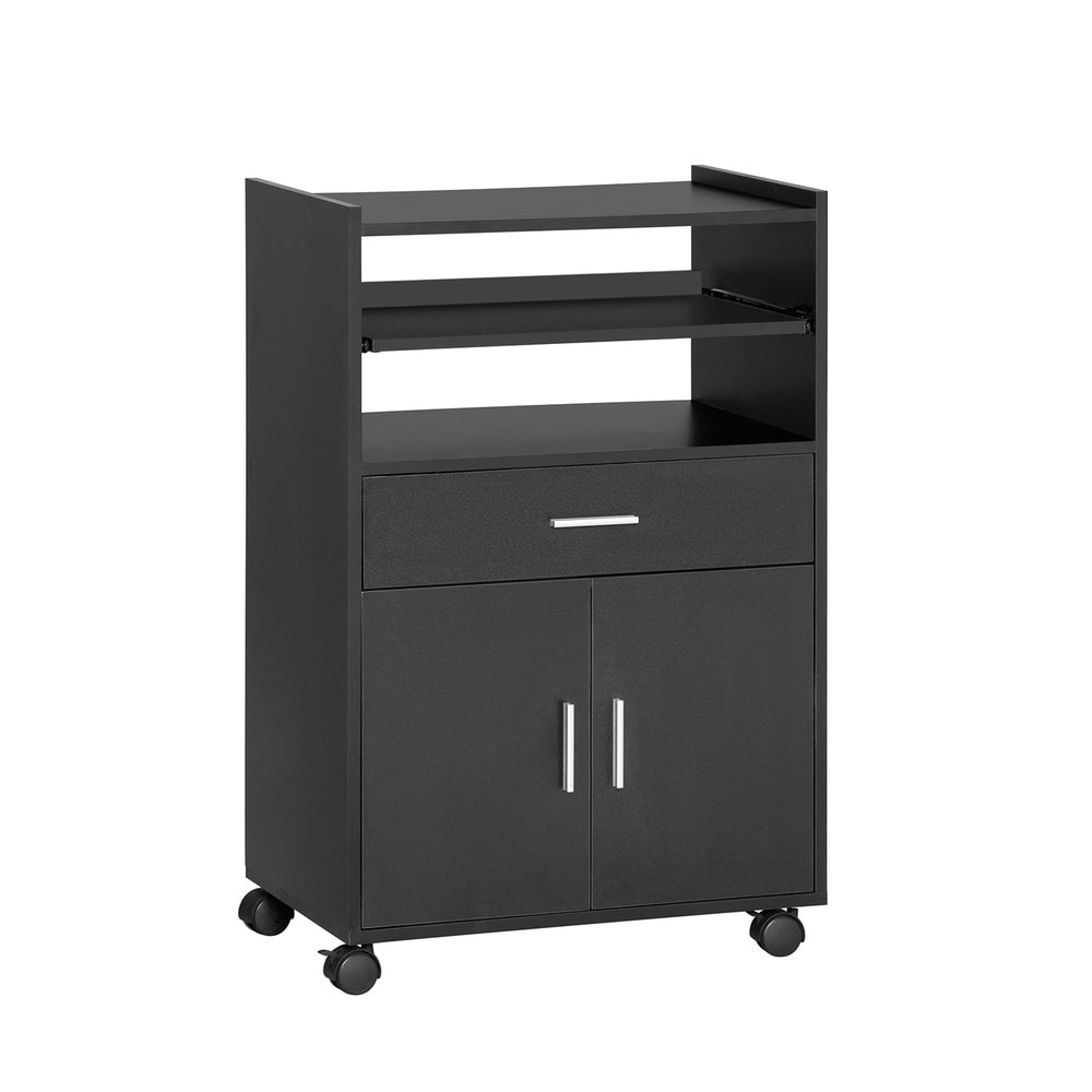 SoBuy K&uuml;chenwagen mit 1 Schublade Schwarz 59x40x92cm Funktional 