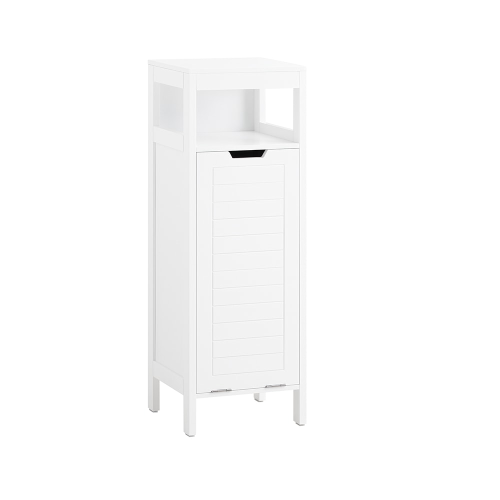 SoBuy Badunterschrank mit 1 Ablage Wei&szlig; 30x30x89cm Funktional 