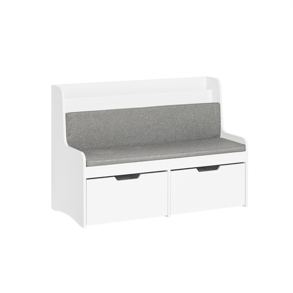 SoBuy Spielzeugkiste mit B&uuml;cherregal und Aufbewahrungsbox Wei&szlig; 100x45x70cm Funktional 