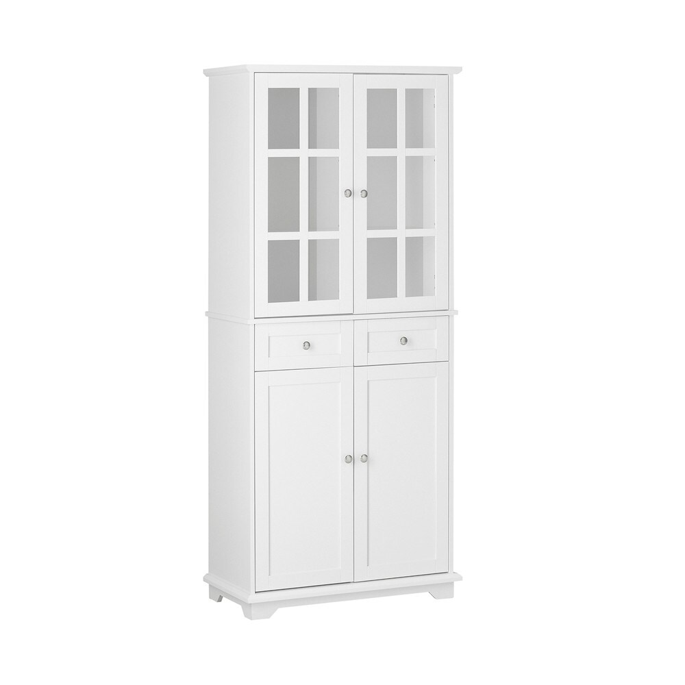 SoBuy Sideboard mit 2 Schubladen Wei&szlig; 75x40x175,5cm Modern 