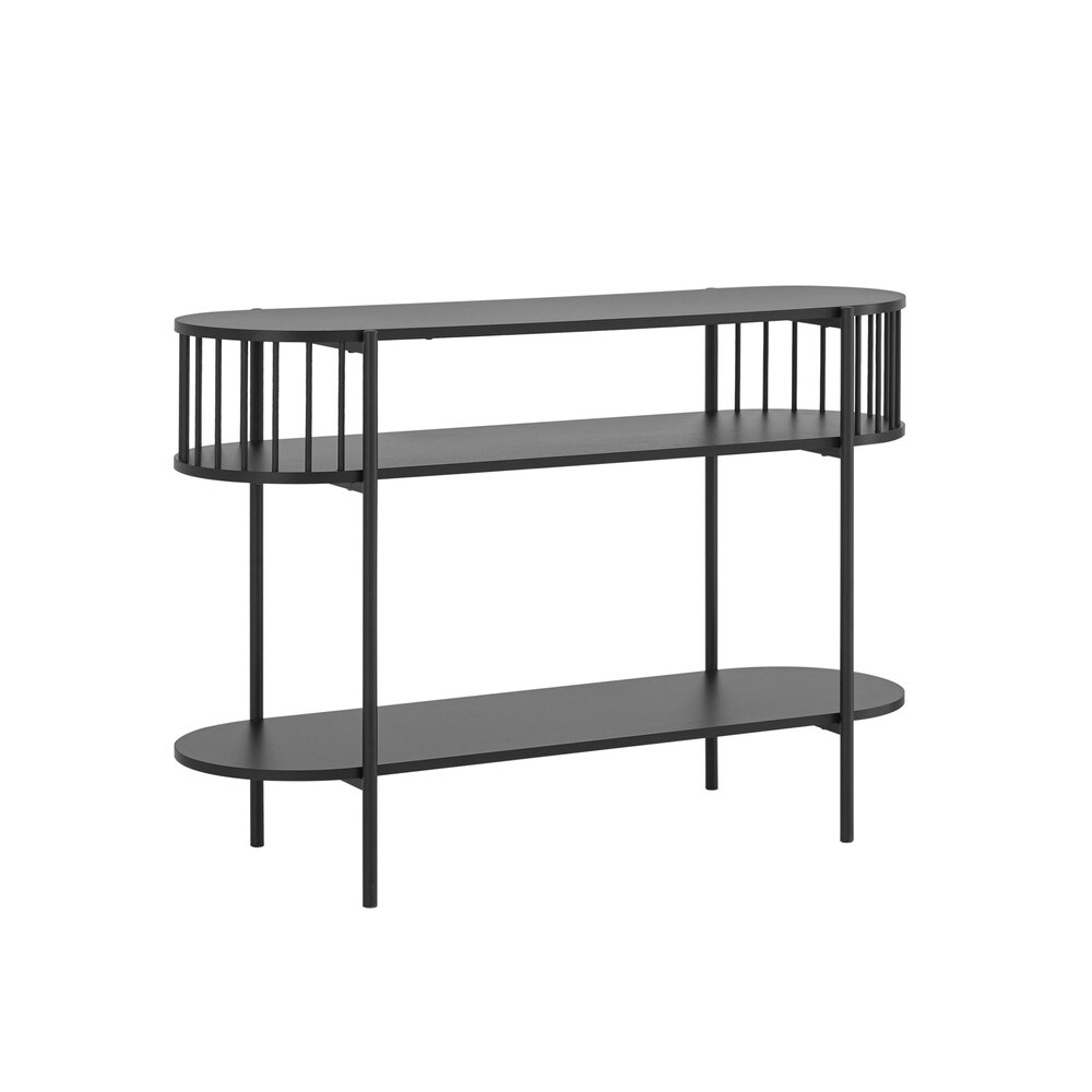 SoBuy Konsolentisch Flur mit 1 Ablage Schwarz 110x39x76cm Industriell 