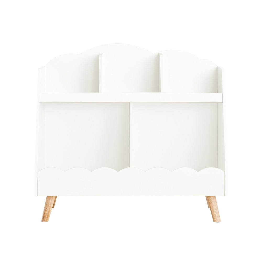 SoBuy Kinderregal mit 5 F&auml;chern Wei&szlig; Modern 