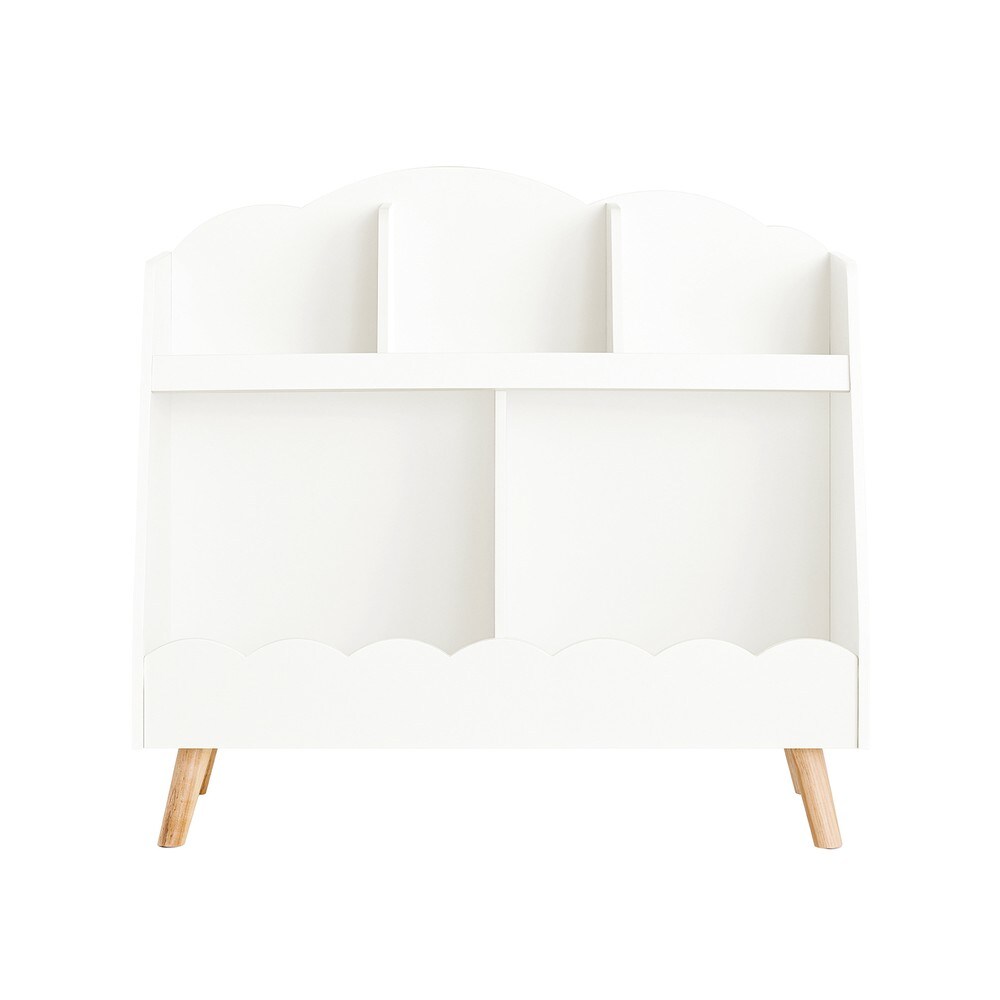 SoBuy KMB100 estantería infantil con 5 compartimentos estante de almacenamiento para librería infantil Estantería blanca Montessori BHT aprox. 82x76x35cm