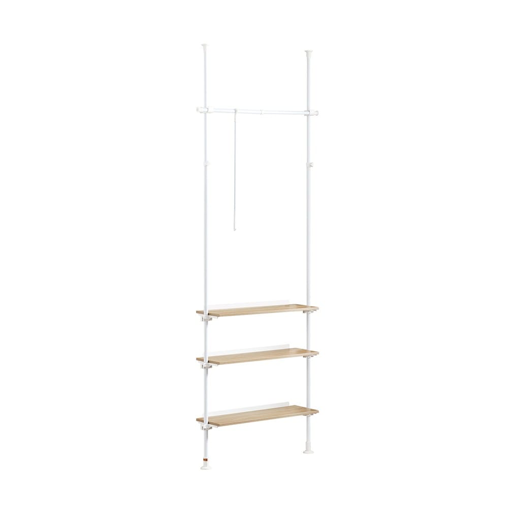 SoBuy Garderobenst&auml;nder mit 3 Shelves Wei&szlig; 90x24x238,5cm Funktional 