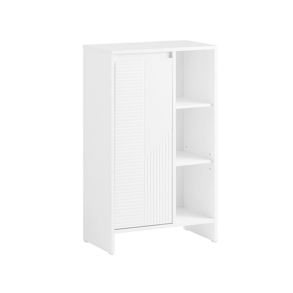 SoBuy W&auml;scheschrank mit 1 T&uuml;r Wei&szlig; 30x50x86cm Klassisch 