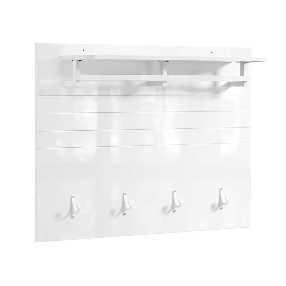 SoBuy Wandgarderobe mit 1 Ablage Wei&szlig; 100x20x70cm Modern 