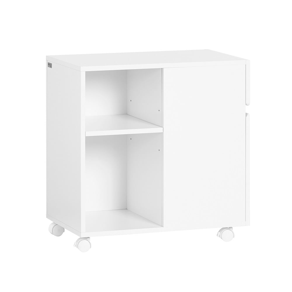 SoBuy Schubladenschrank f&uuml;rs B&uuml;ro mit 1 Schublade Wei&szlig; 58x35x59,3cm Modern 