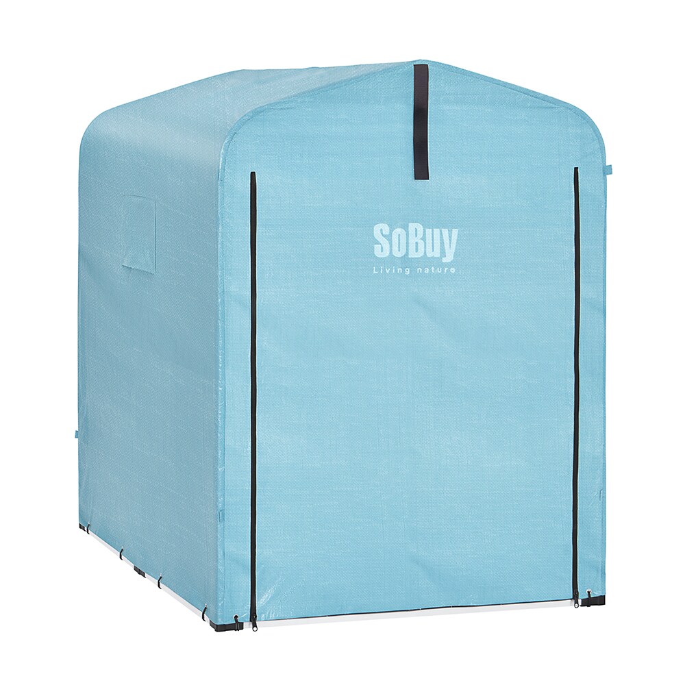 SoBuy Fahrradgarage mit 1 T&uuml;r Blau 179x120x160cm Funktional 
