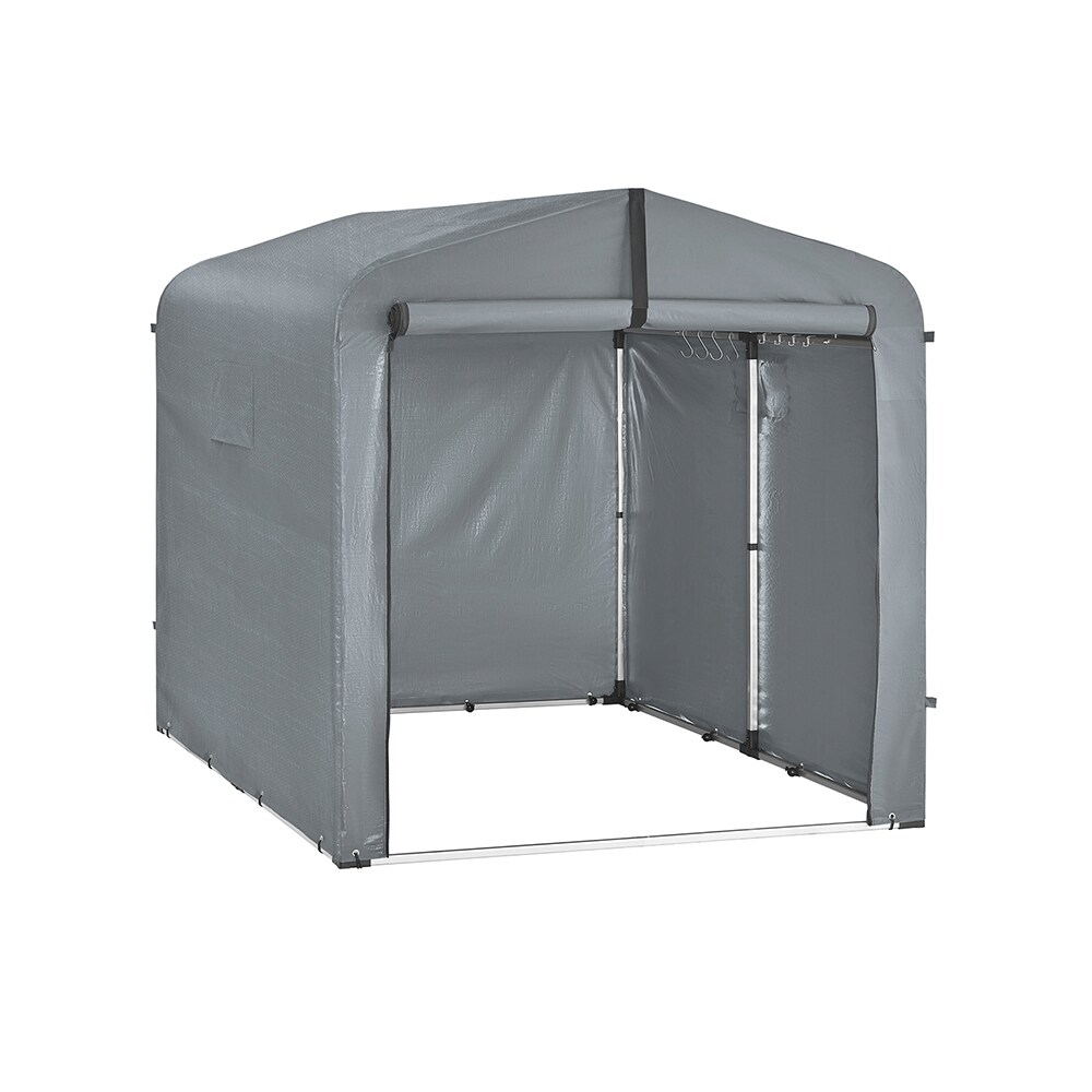 Fahrradgarage für 2 bis 4 Fahrräder Dunkelgrau 219x159x162cm Funktional