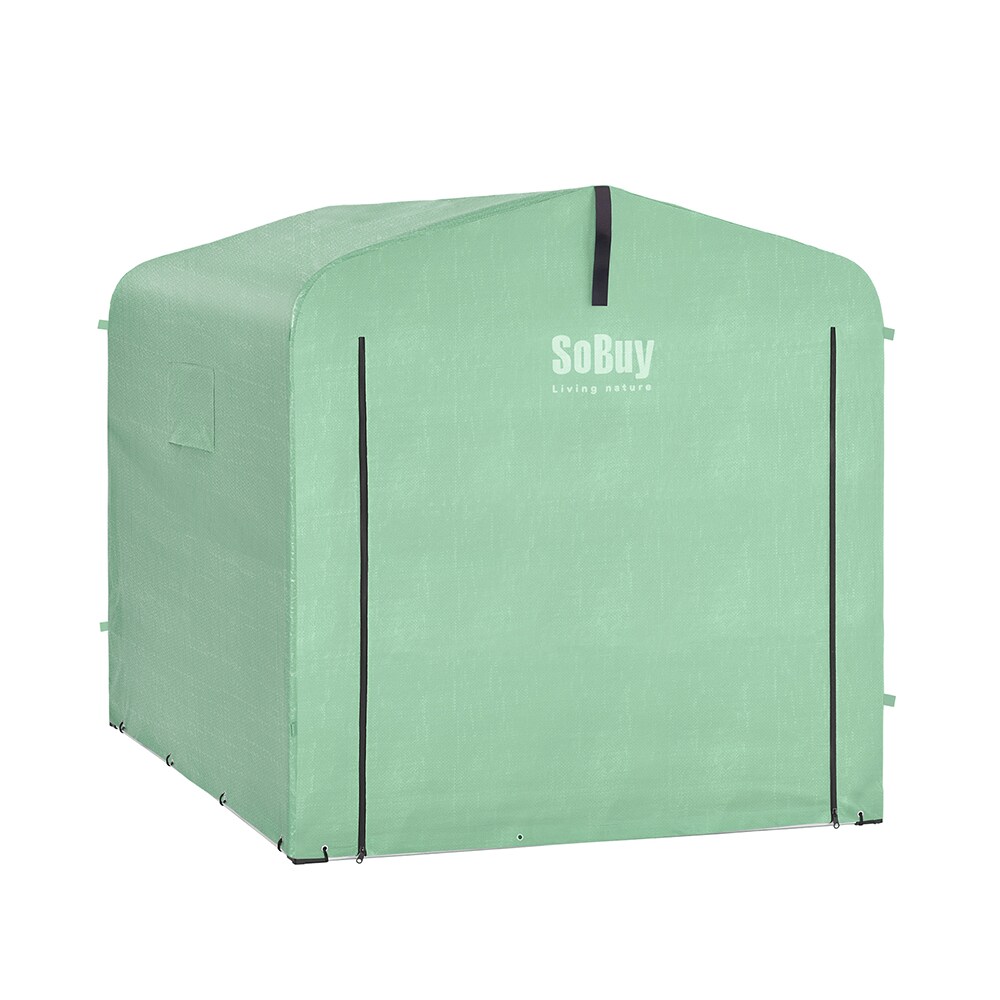 SoBuy Fahrradgarage f&uuml;r 2 bis 4 Fahrr&auml;der Gr&uuml;n 219x159x162cm Funktional 