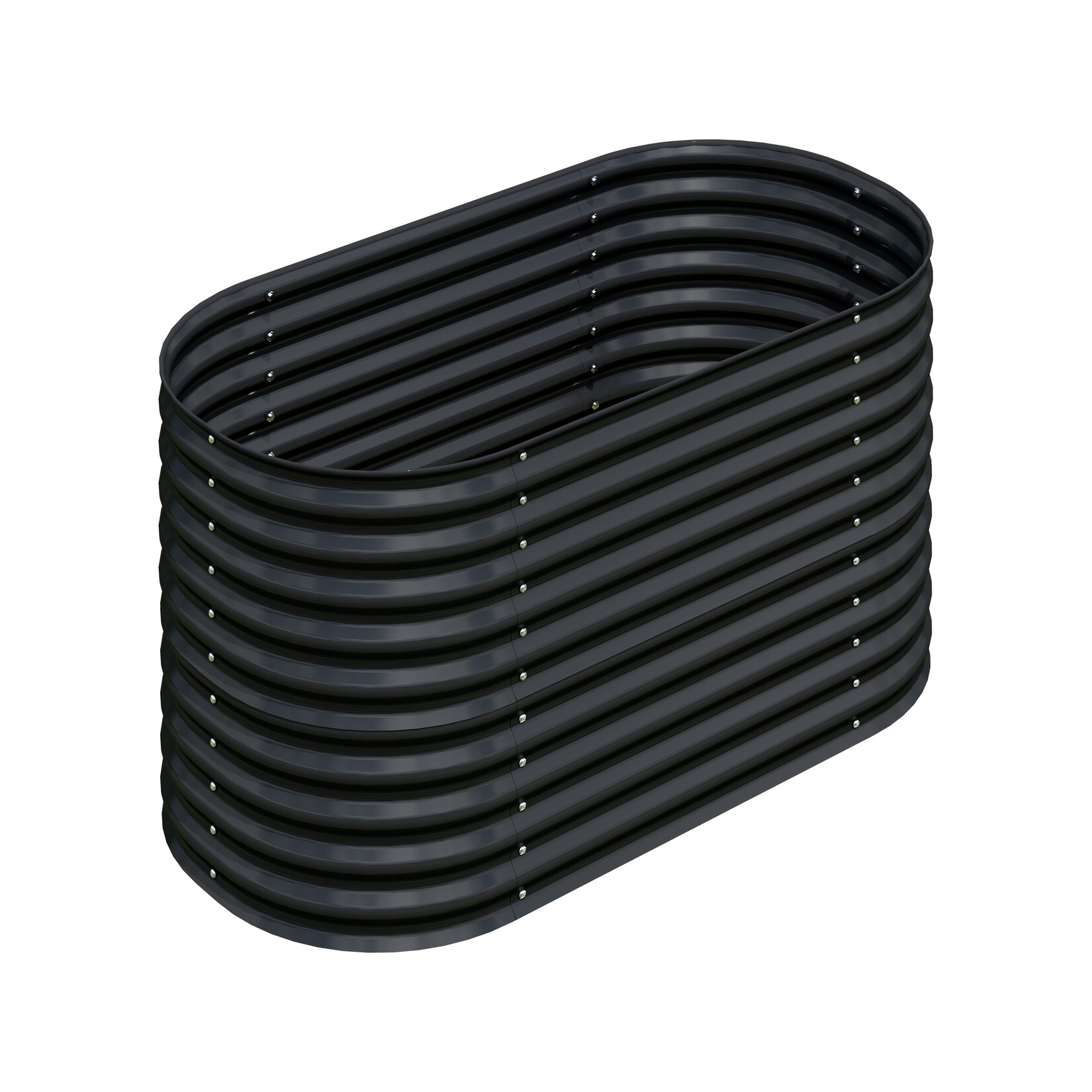 Hochbeet Stahl Oval - S - 160(L) x 80(W) x 80 (H) - Anthrazit