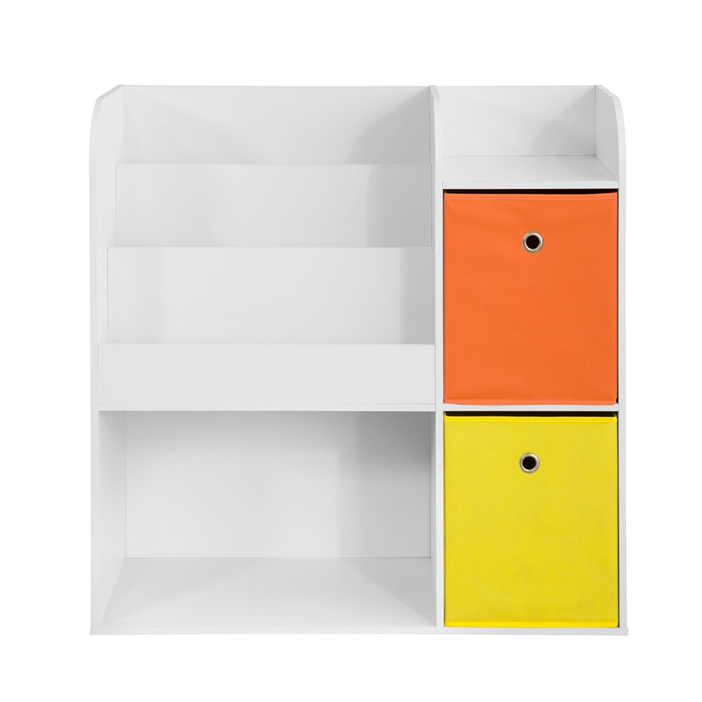 SoBuy Kinderregal mit 2 Schubladen Wei&szlig; 35x56,01x88,01cm Funktional 