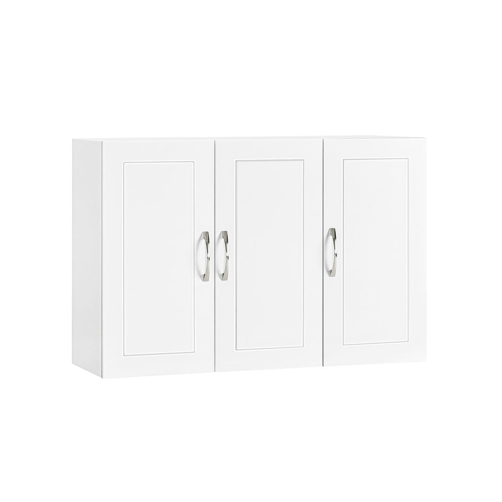 SoBuy H&auml;ngeschrank mit 3 T&uuml;ren Wei&szlig; 30x89,99x59,99cm Modern 