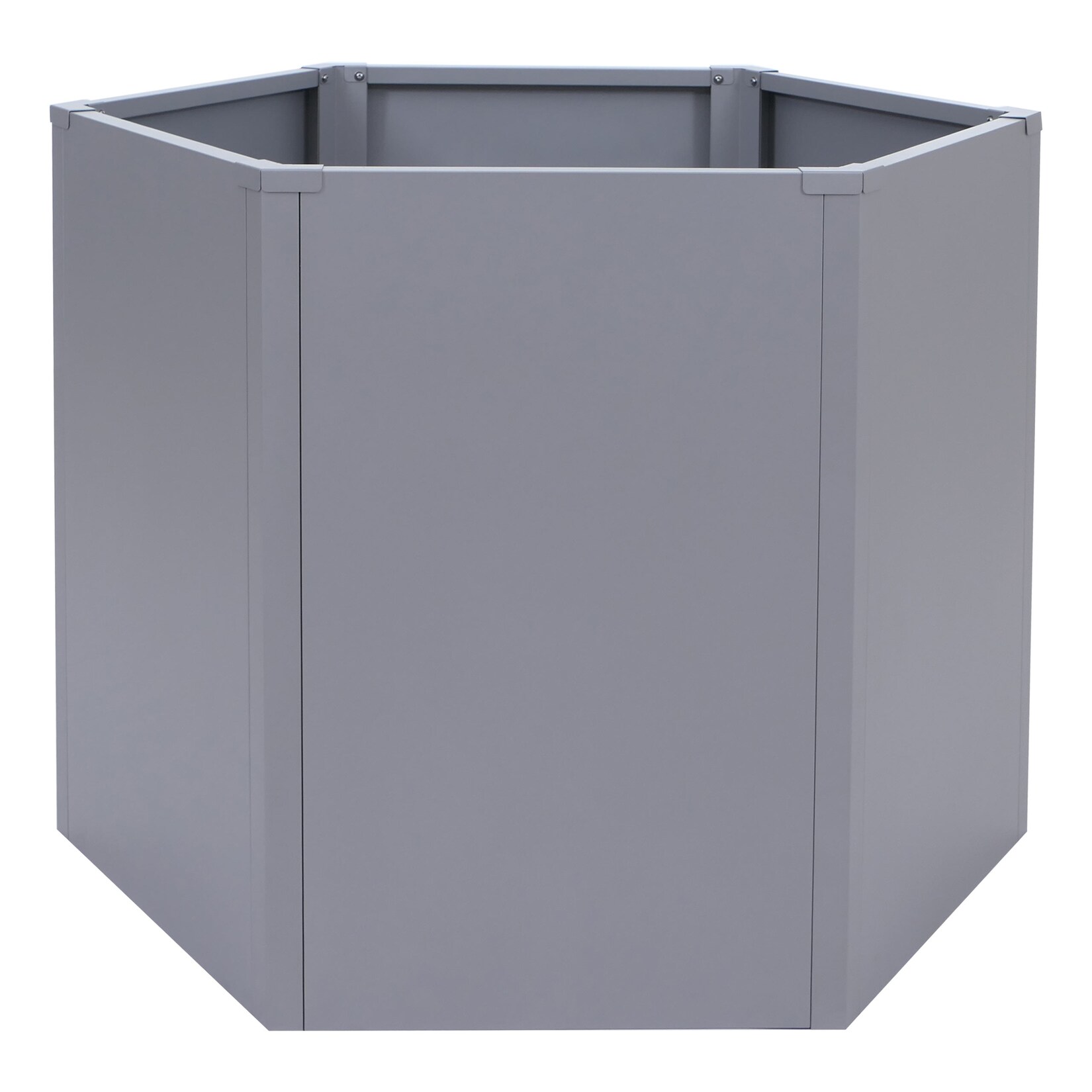 Hochbeet -P64, Metallhochbeet Gemüse-/Pflanzbeet Blumenkasten Pflanzkübel Garten Stahl 77x100x88cm ~ grau