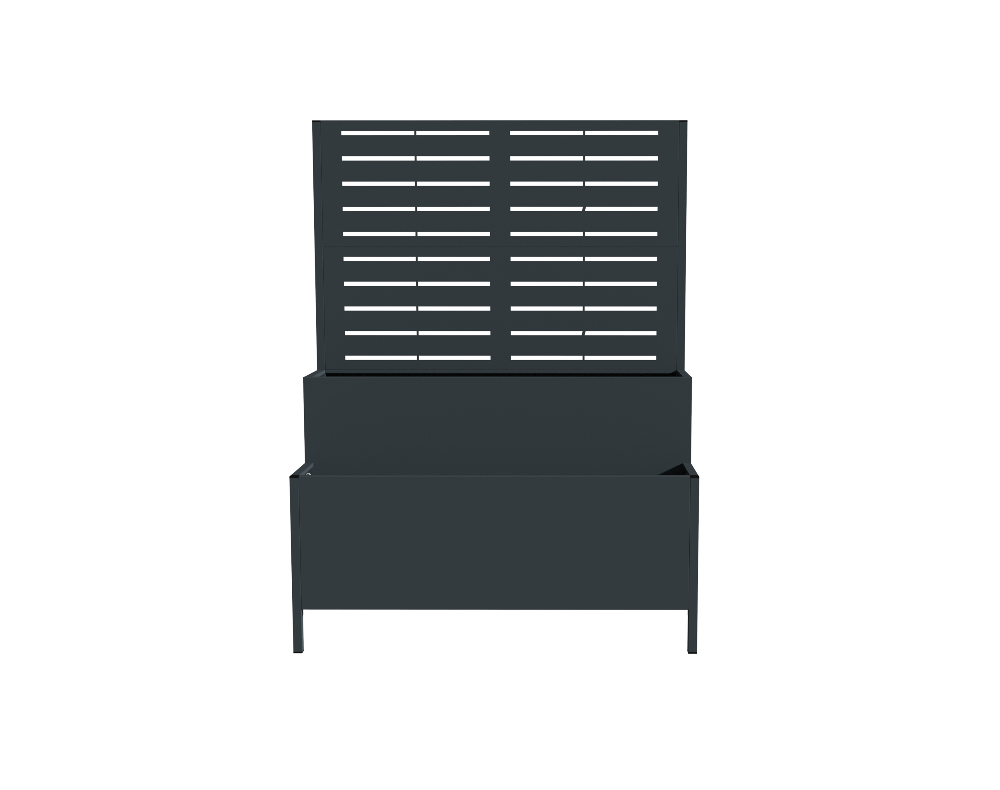 Westmann Pflanzkasten mit Rankgitter Dekora 5 Anthrazit | 40x90x120cm 