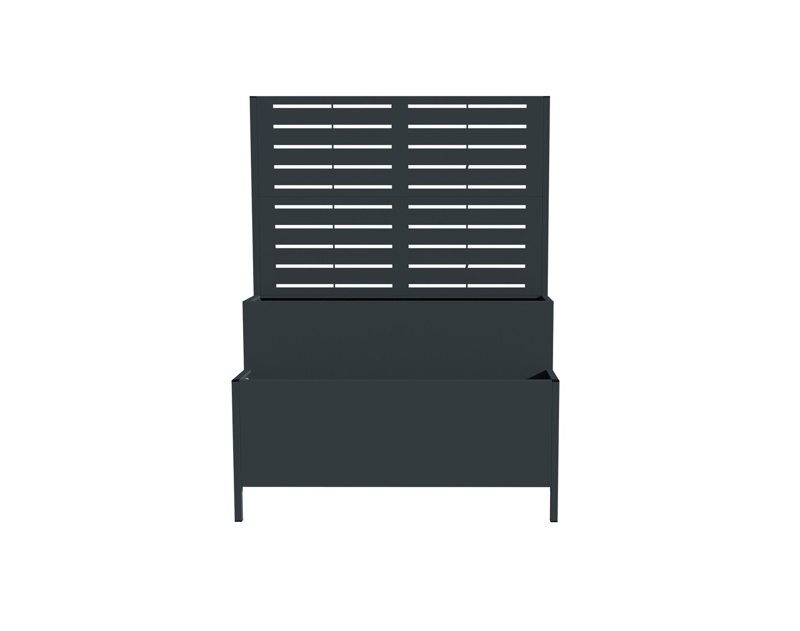 Westmann Pflanzkasten mit Rankgitter Dekora 5 Anthrazit   40x90x120cm