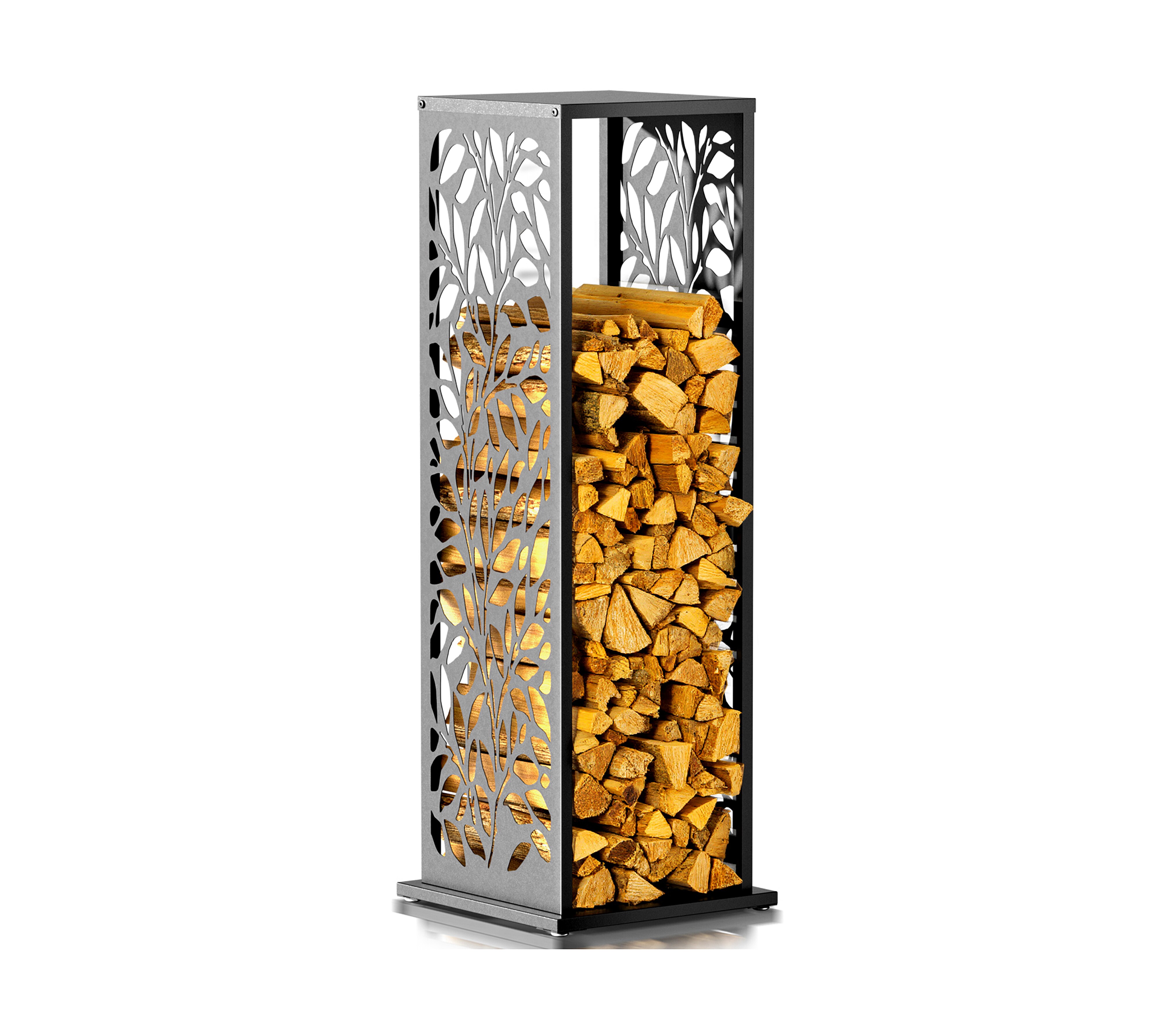 Westmann Kaminholzregal Luma Flow Anthrazit | 37,5x37,5x112cm 