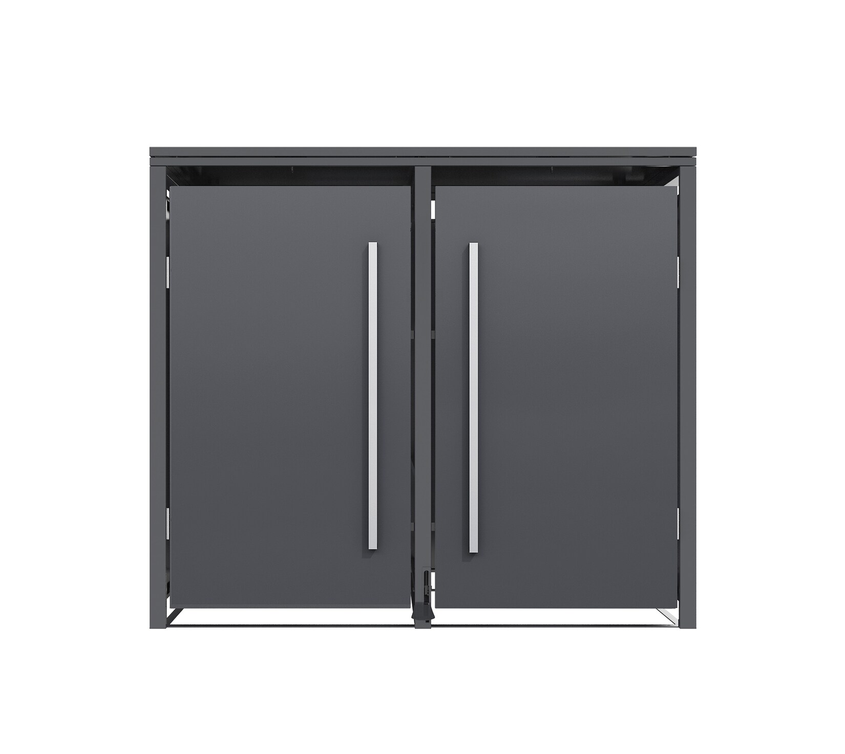 Mülltonnenbox Pedura 2   2x    mit Fußpedal Anthrazit   80x132x116cm