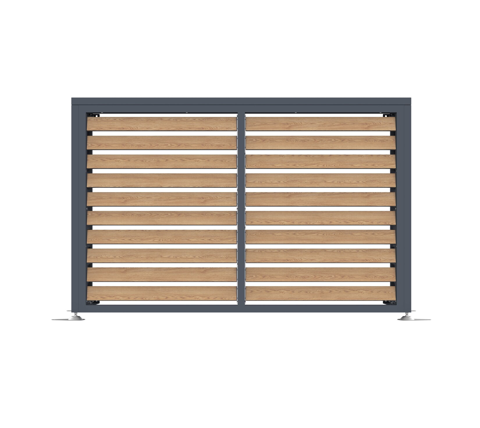 Verkleidung Wärmepumpe Boxa M Anthrazit & Holzoptik   56x140x97cm