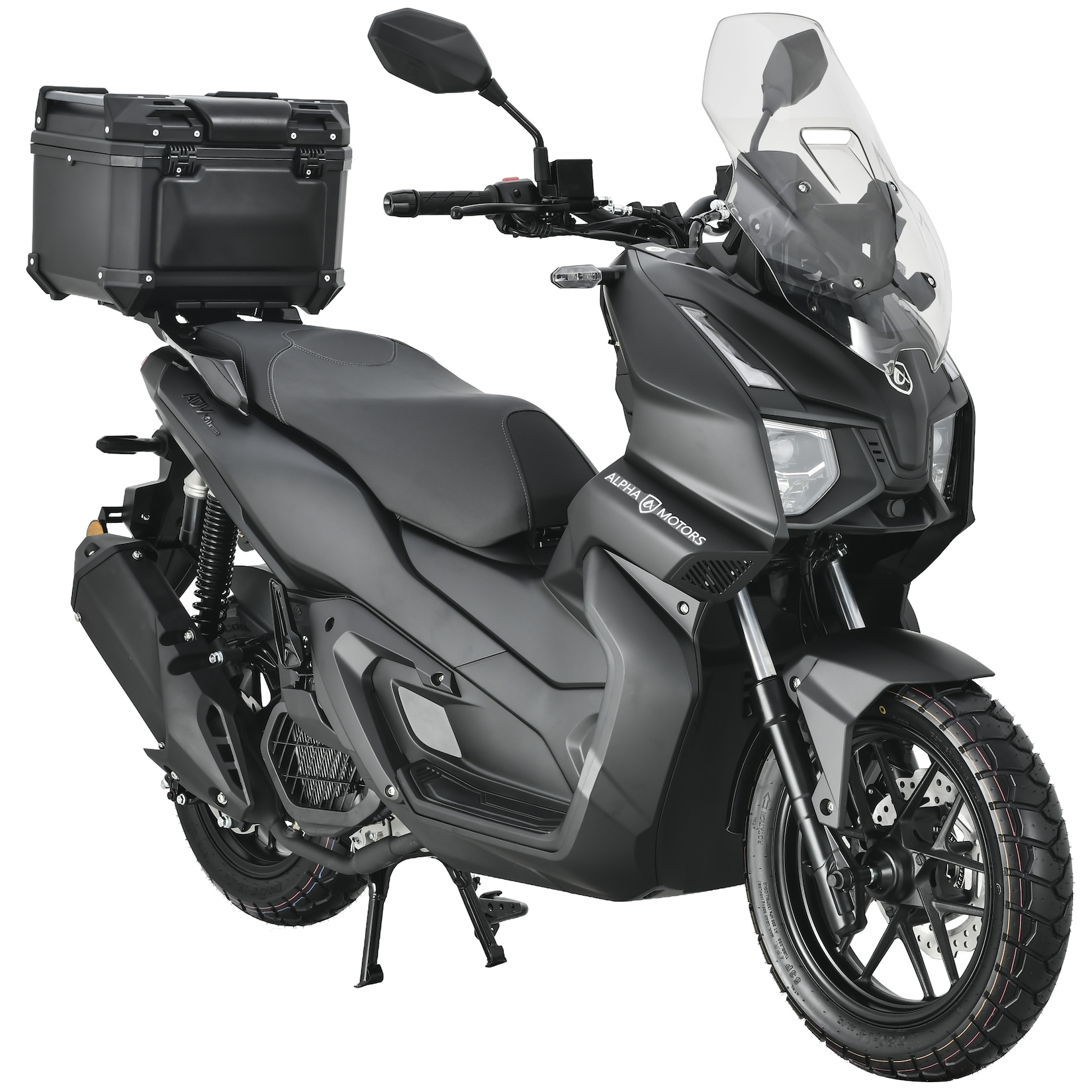 Alpha Motors Motorroller ADV X-treme 125 ccm 90 km/h EURO 5+ schwarz inkl. Topcase