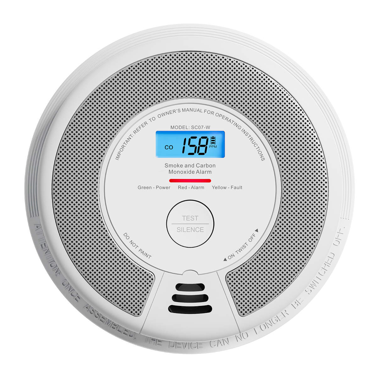 X-Sense SC07-W RF-vernetzter Rauch- und Kohlenmonoxid CO-Melder 