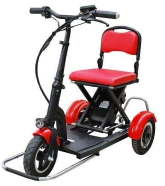 Elektro-Mobilit&auml;tshilfe MoBot Light rot - 3 Fahrstufen + R&uuml;ckw&auml;rtsgang /klappbar 