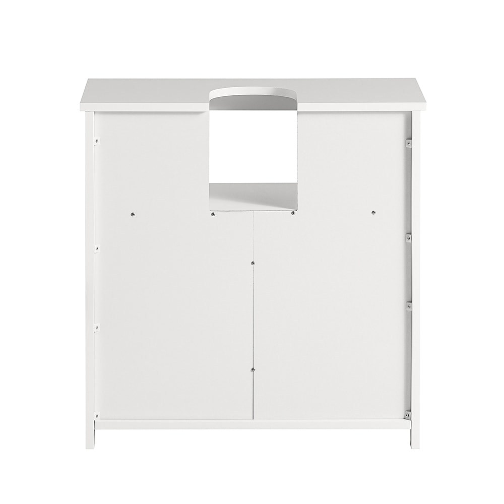 SoBuy Waschbeckenunterschrank mit 1 T&uuml;r Wei&szlig; 60x30x62cm Modern 