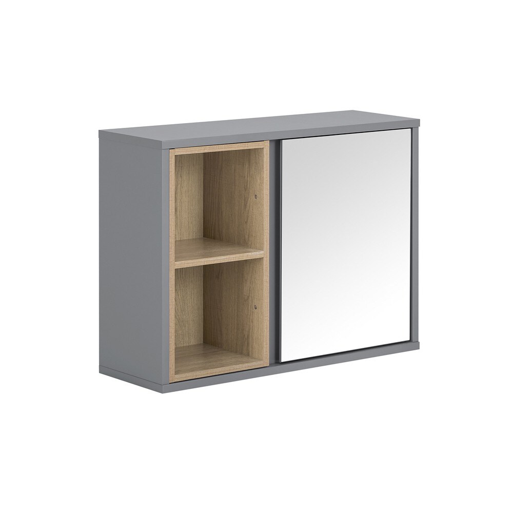 SoBuy H&auml;ngeschrank mit 1 T&uuml;r Grau 60x20x45cm Modern 