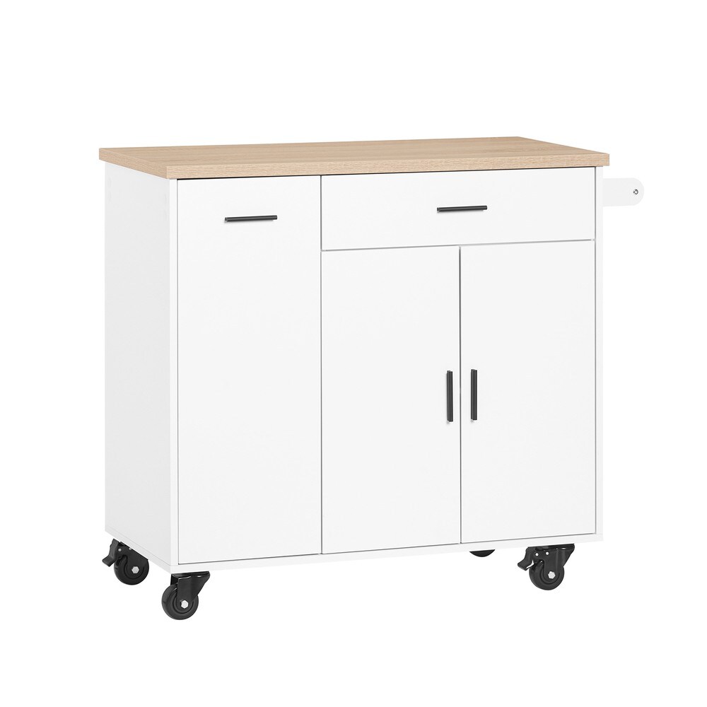 SoBuy K&uuml;chenwagen mit 1 Schublade Wei&szlig; 95x46x92cm Modern 