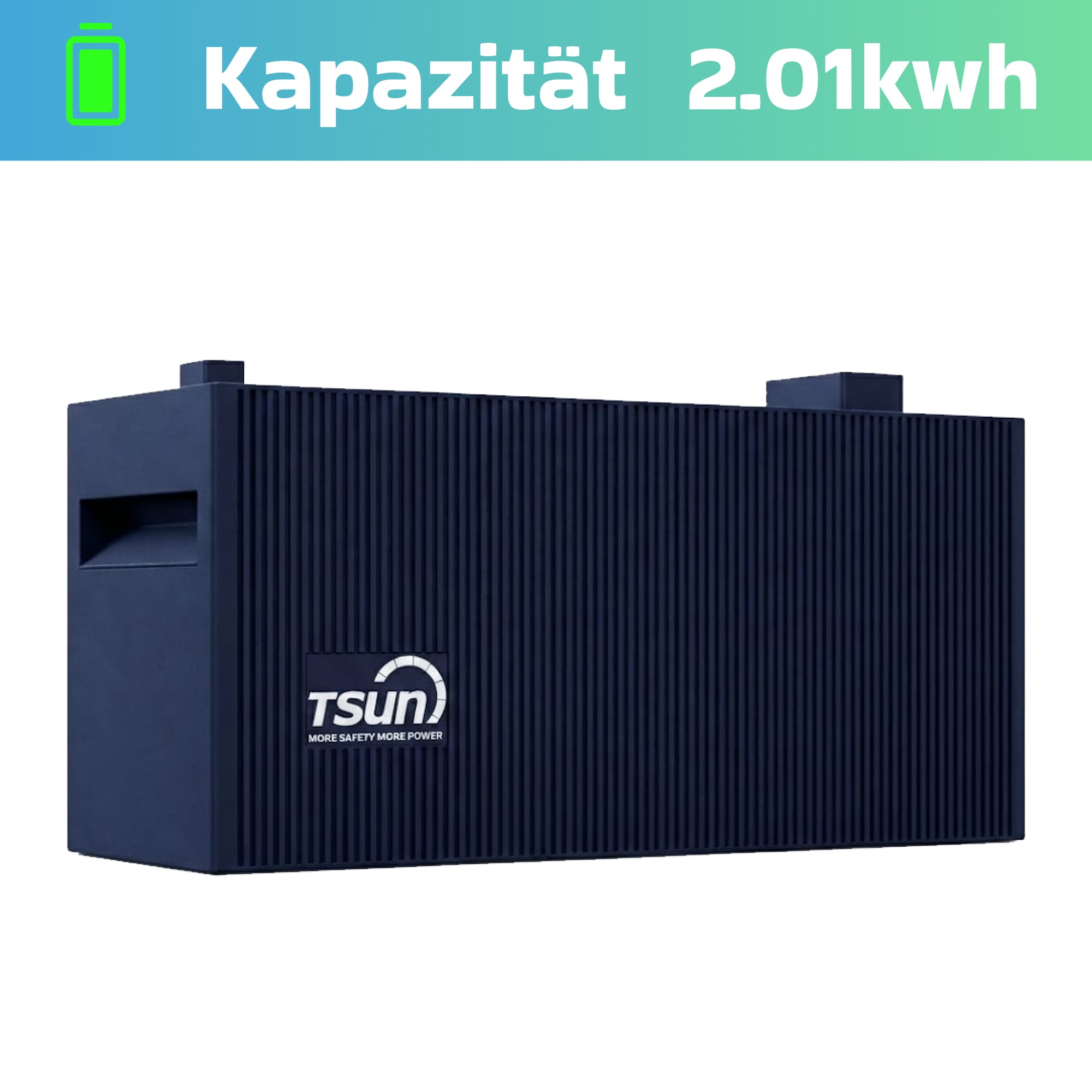 TSUN SOLARCAN Erweiterungsspeicher TSOL-DB2000Lite 2&nbsp;kWh Solarspeicher LiFePO4, IP65, 2400&nbsp;W PV Eingang, DC-gekuppelte Batterie f&uuml;r Balkon, Dach & Haus, Solarakku 