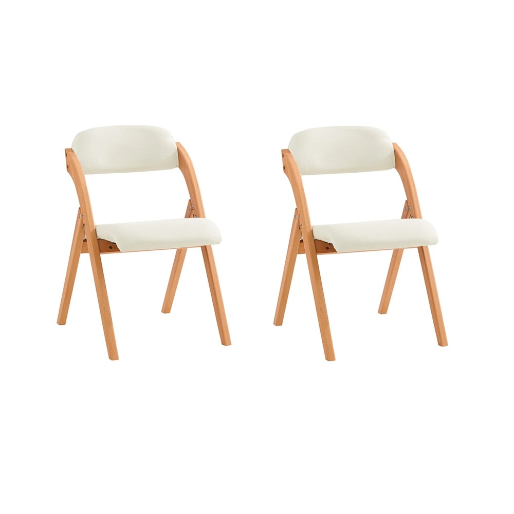 SoBuy 2 Klappst&uuml;hle im 2er-Set Wei&szlig; 41,5x47,5x77cm Nordisch 