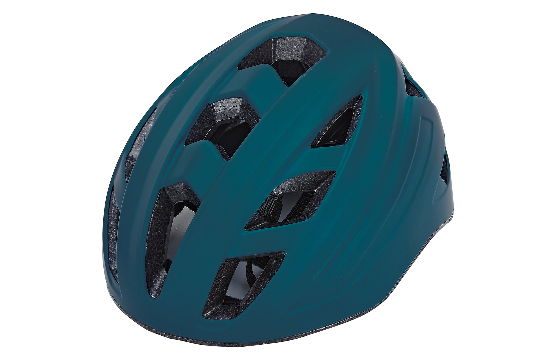 ECO Urban Fahrradhelm, sto&szlig;feste Hartschaum-Innenschale, mit LED-Licht und Reflektionsstreifen, Gr&ouml;&szlig;e: 52-59 cm, Farbe: blau 