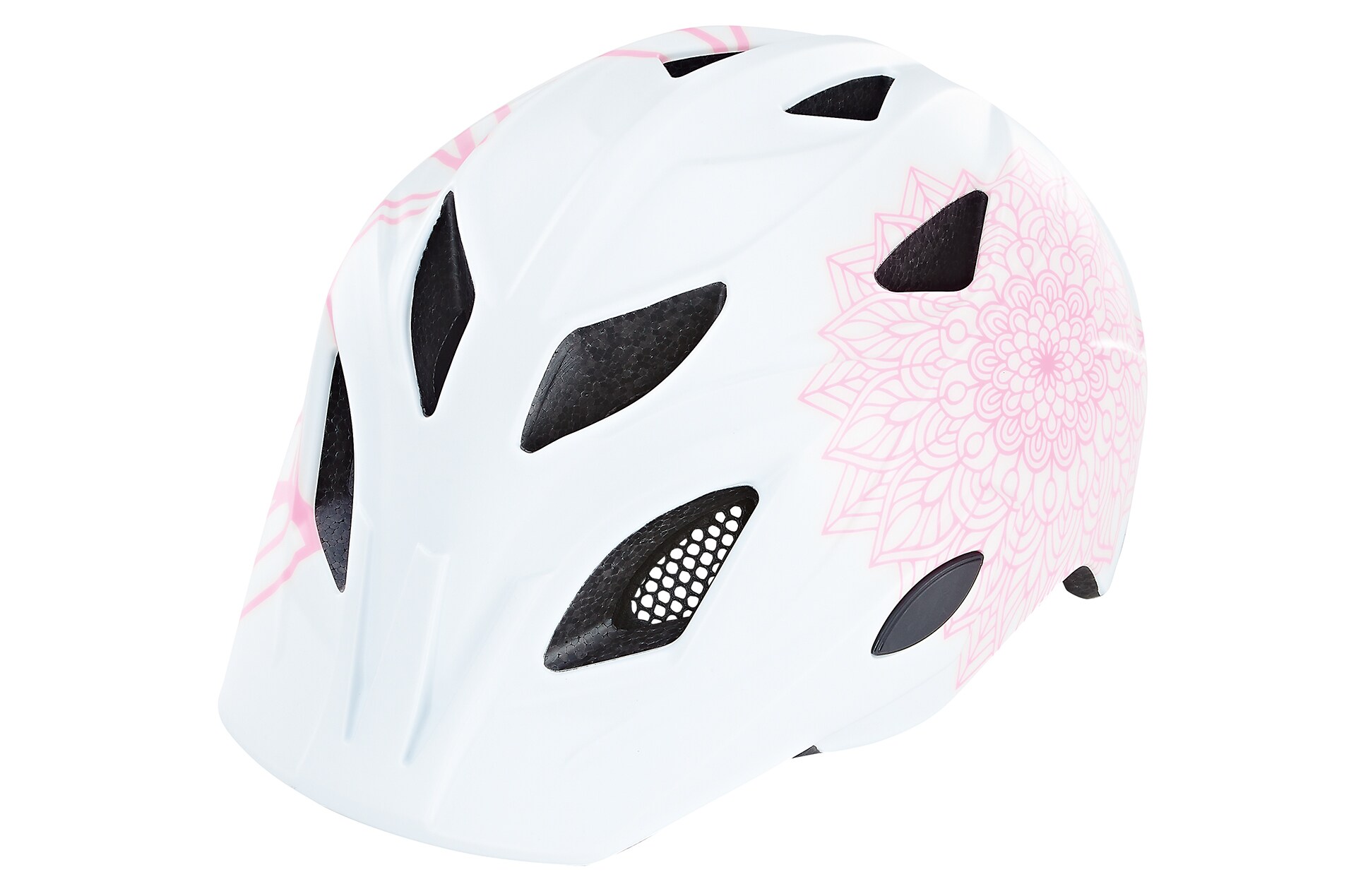 Kinder-Fahrradhelm, Inmold Technologie, 
mit LED-Licht und Reflektionsstreifen, Gr&ouml;&szlig;e: 52-56 cm, Farbe: wei&szlig; 