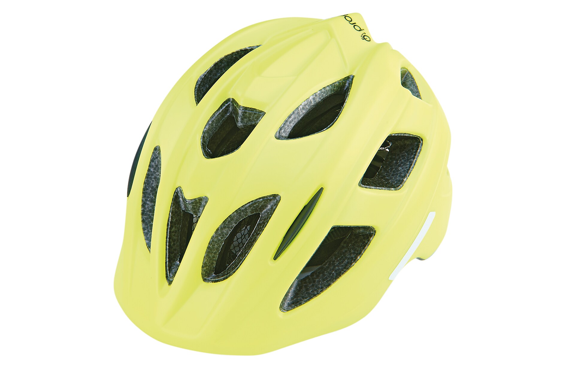Kinder-Fahrradhelm, Inmold Technologie, 
mit LED-Licht, reflektierenden Gurb&auml;ndern und 5 Reflektionsstreifen, Gr&ouml;&szlig;e: 48-53 cm, Farbe: neongelb 