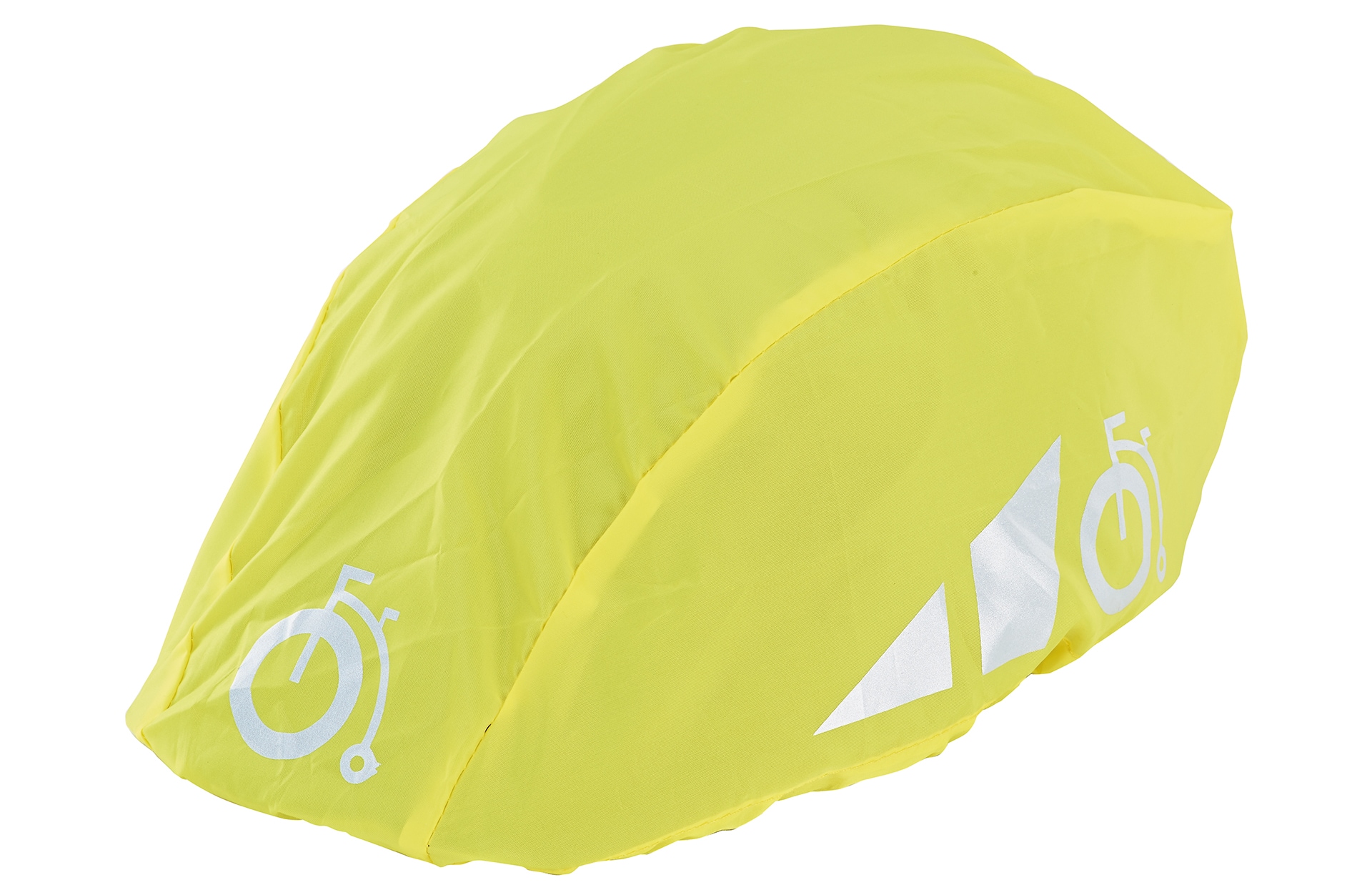 Regen&uuml;berzug f&uuml;r Fahrradhelme, einfaches &Uuml;berziehen, reflektierende Elemente, universelle Passform, farblich sortiert: gelb und schwarz 