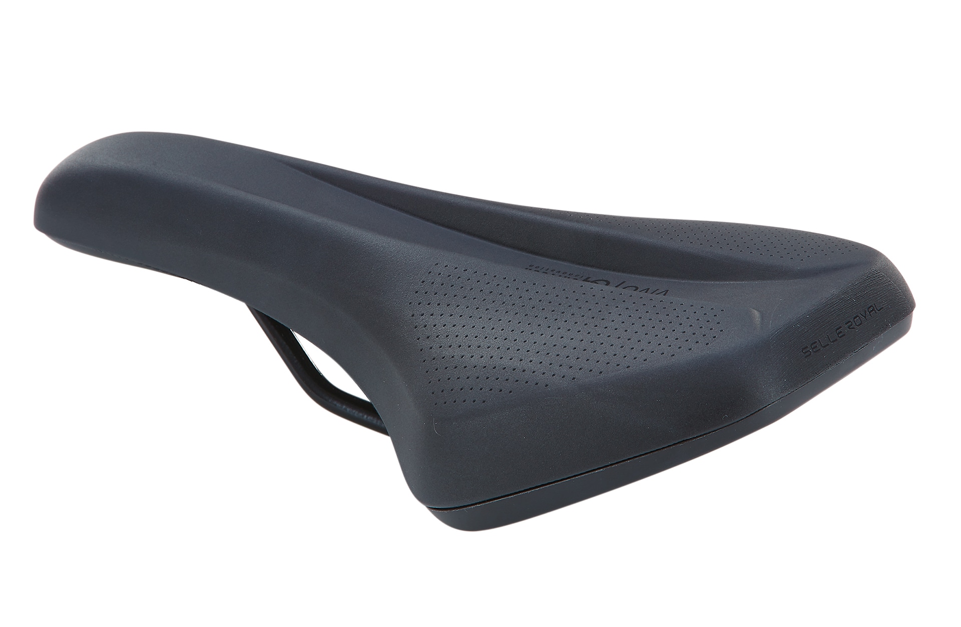 Mountainbike-Sattel, mit Fixierungsskala, Farbe: schwarz 