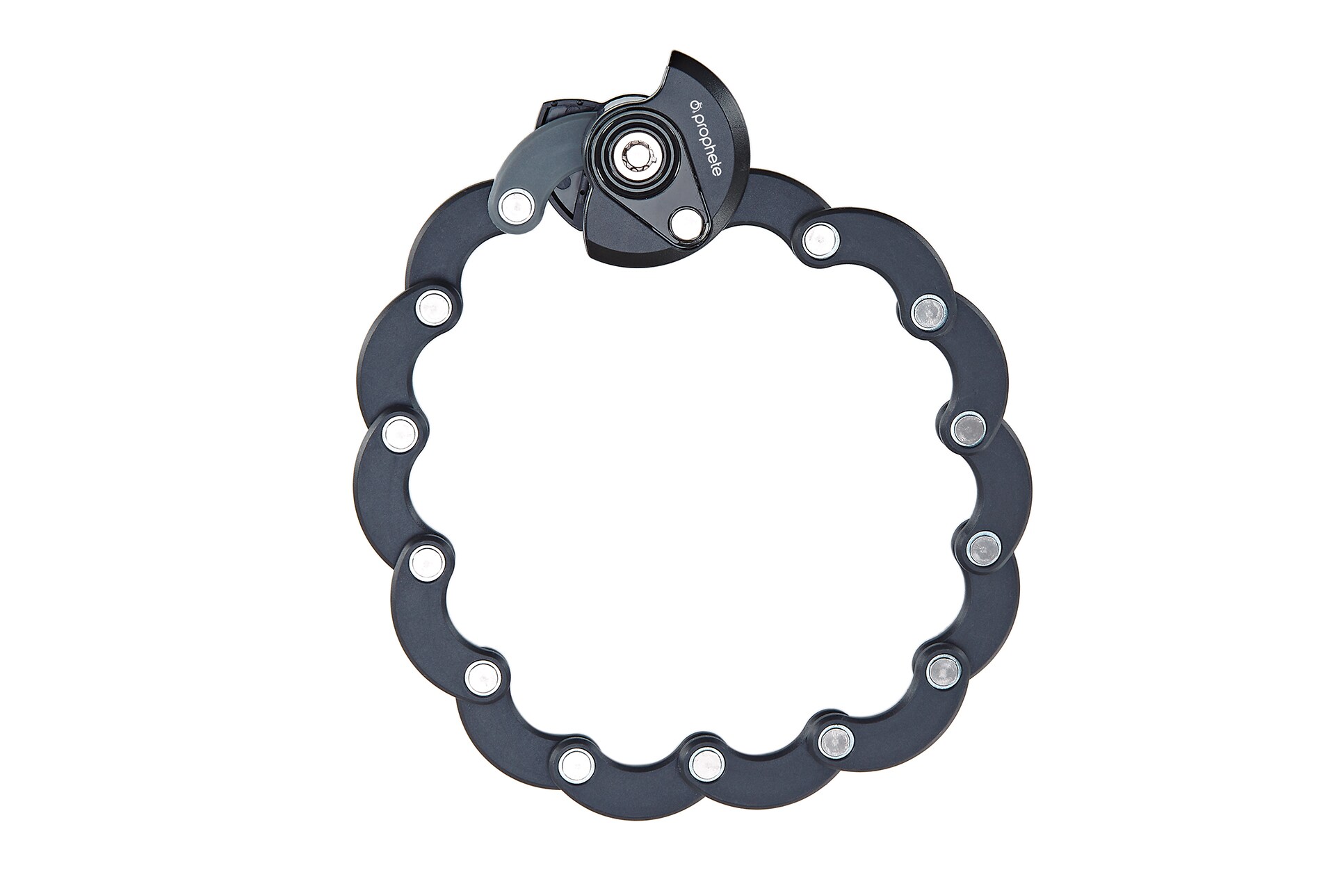 Rundes Faltschloss, inkl. 2 Rundschl&uuml;ssel, inkl. Rahmenhalterung, Kunststoffummantelung, L&auml;nge: 63 cm 