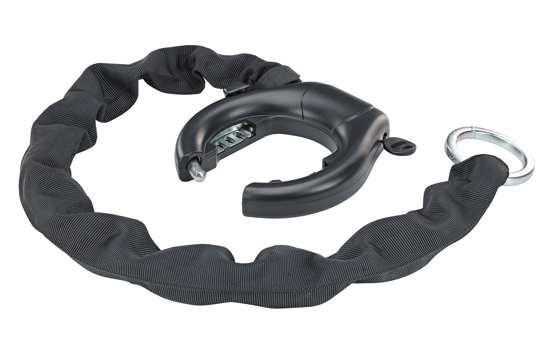 Rahmenschloss, ART** zertifiziert, inkl. 2 Laser-Cut Schl&uuml;ssel (1x mit LED), Schl&uuml;sselwegfallsperre, mit Kindersicherung, Raddurchlauf: 60 mm 