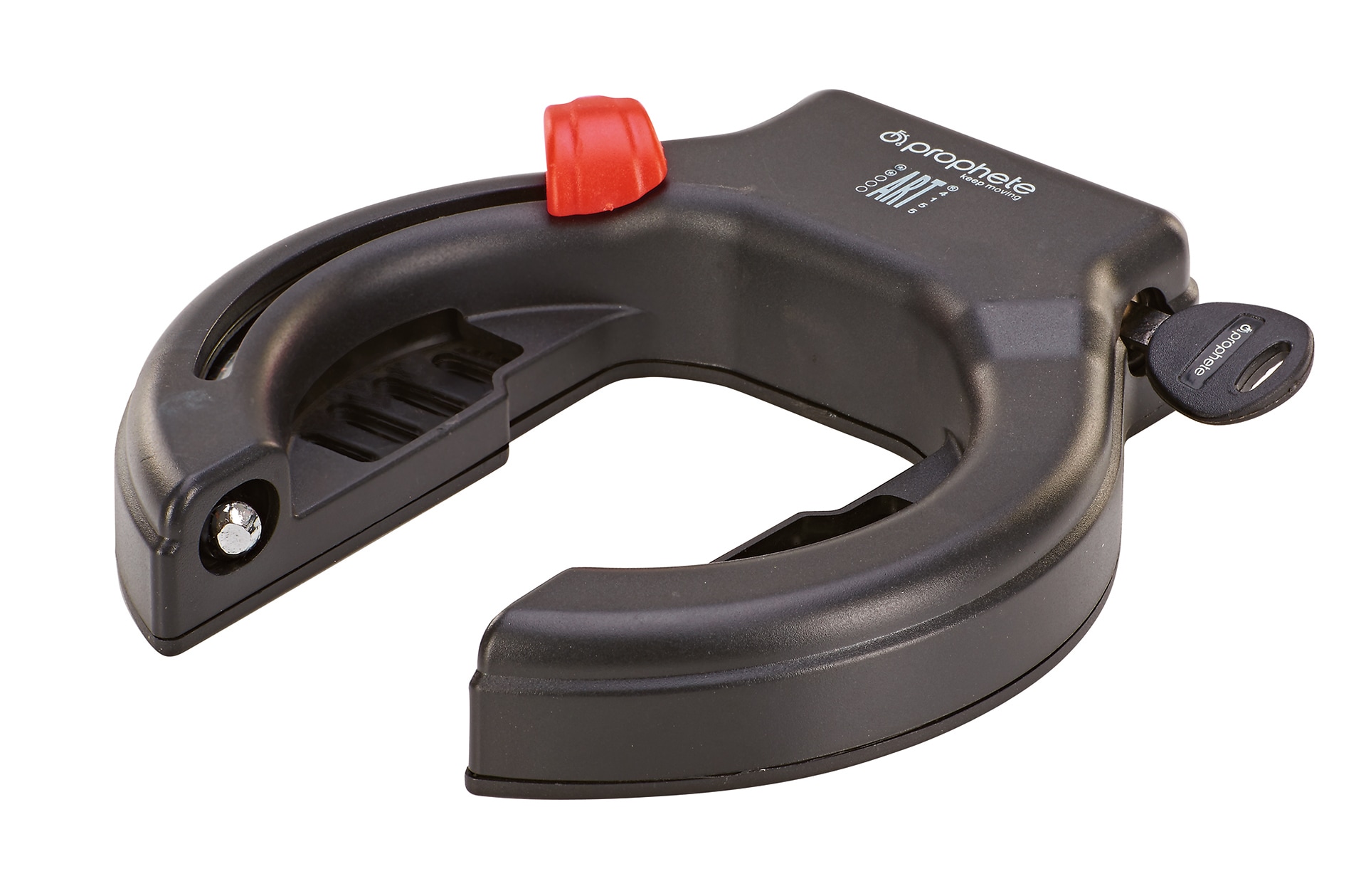 Rahmenschloss, ART** zertifiziert, inkl. 2 Laser-Cut Schl&uuml;ssel (1x mit LED), Schl&uuml;sselwegfallsperre, Raddurchlauf: 57 mm 