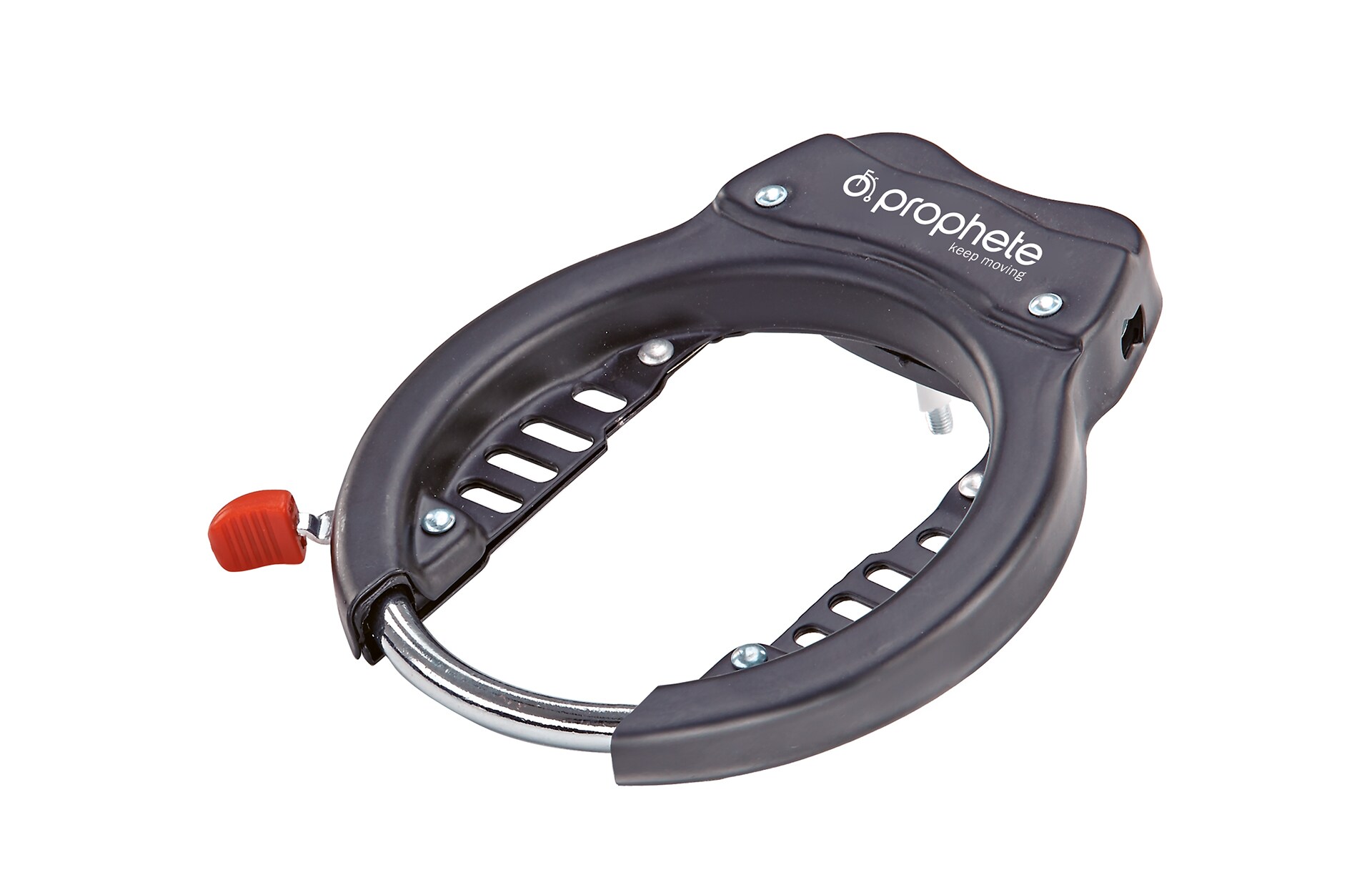 Rahmenschloss, inkl. 2 Schl&uuml;ssel (1x mit LED), inkl. Rahmenhalterung, mit Kindersicherung, Raddurchlauf: 57 mm 