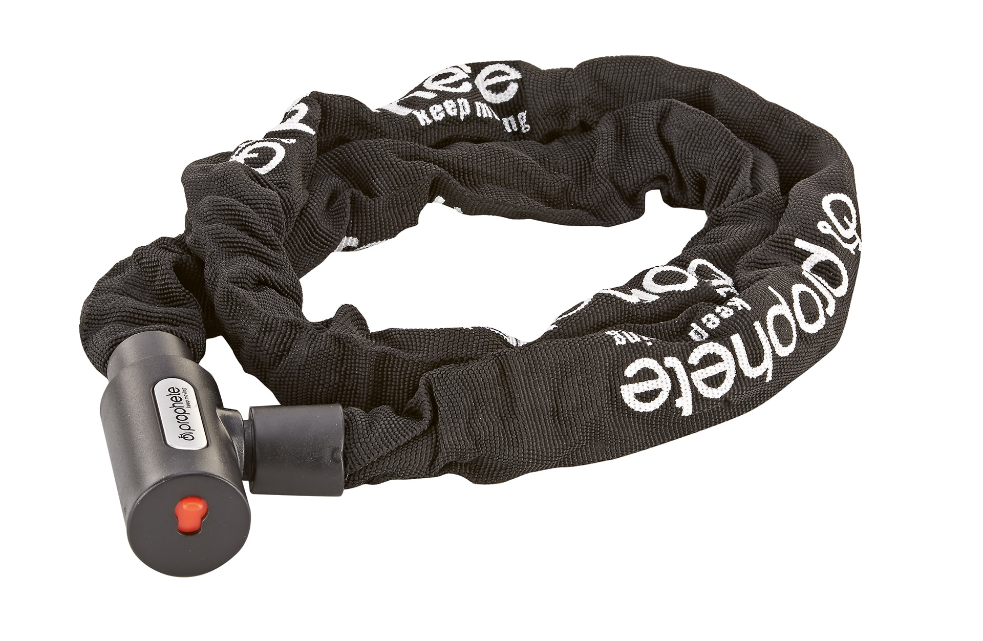 Kettenschloss, inkl. 2 Laser-Cut Schl&uuml;ssel (1x mit LED), Schlie&szlig;automatik, Schl&uuml;sselwegfallsperren, Staubschutzkappe, L&auml;nge: 120 cm 