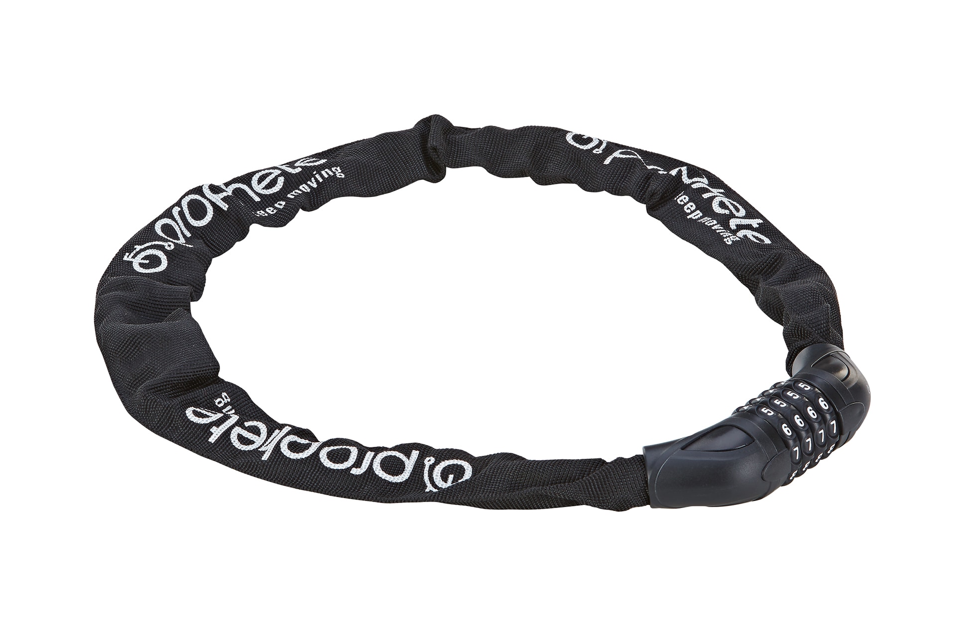 Zahlen-Kettenschloss, 4-Zahlen-Kombination, frei kodierbar, L&auml;nge: 90 cm 