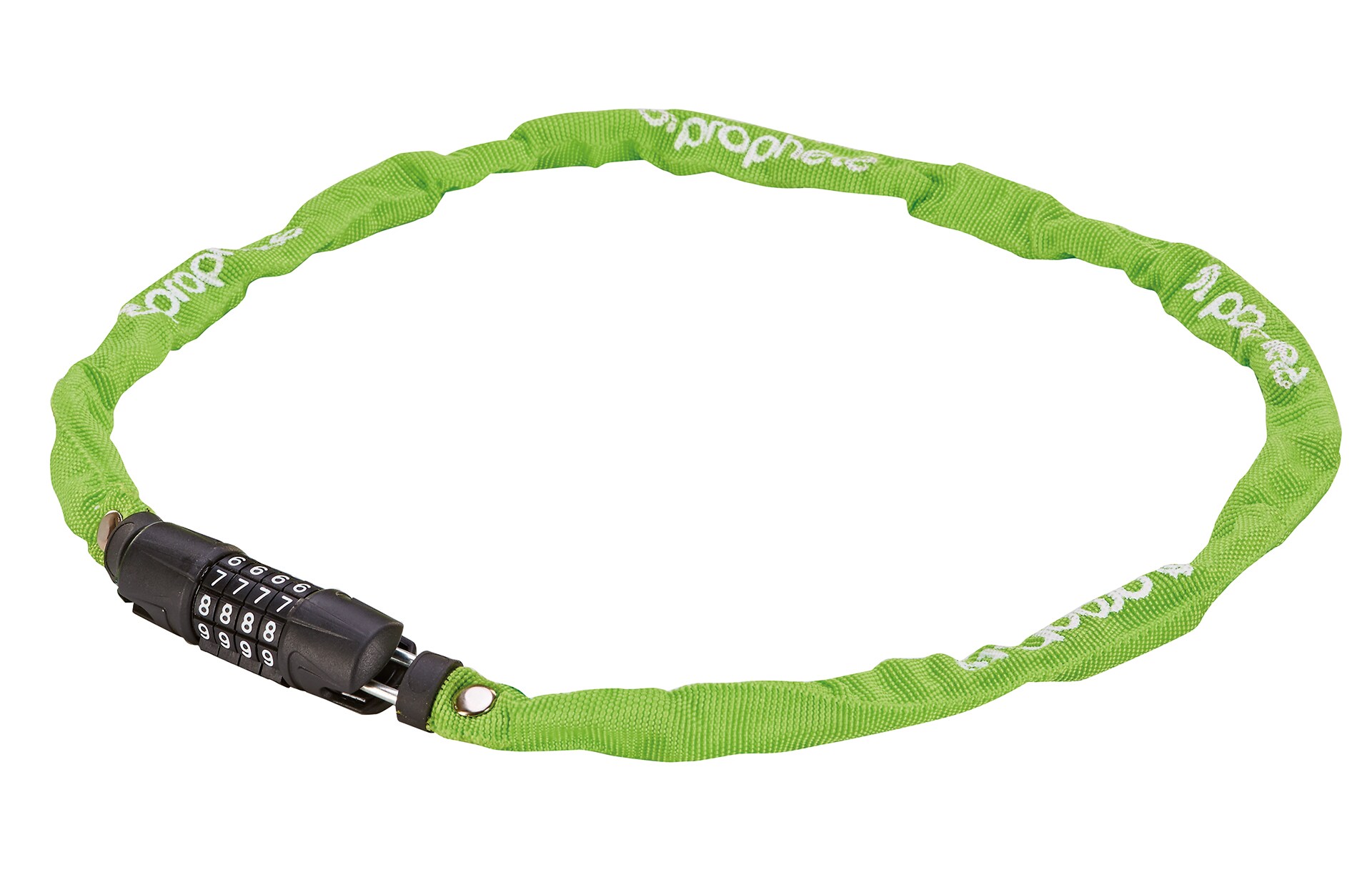 Zahlen-Kettenschloss, 4-Zahlen-Kombination, frei kodierbar, sehr leicht und flexibel, L&auml;nge: 90 cm 